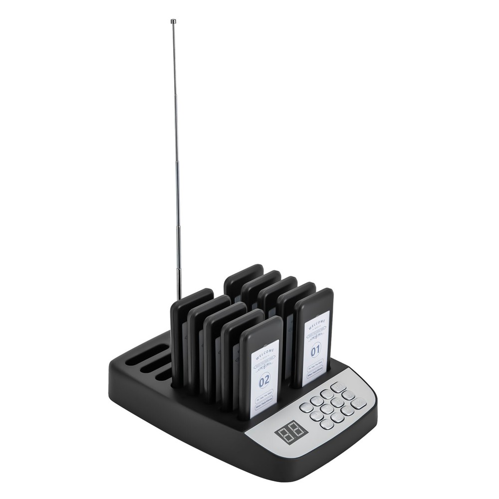 Restaurant Wireless Paging Queuing Calling System 10 Call Coaster Pagers Guest