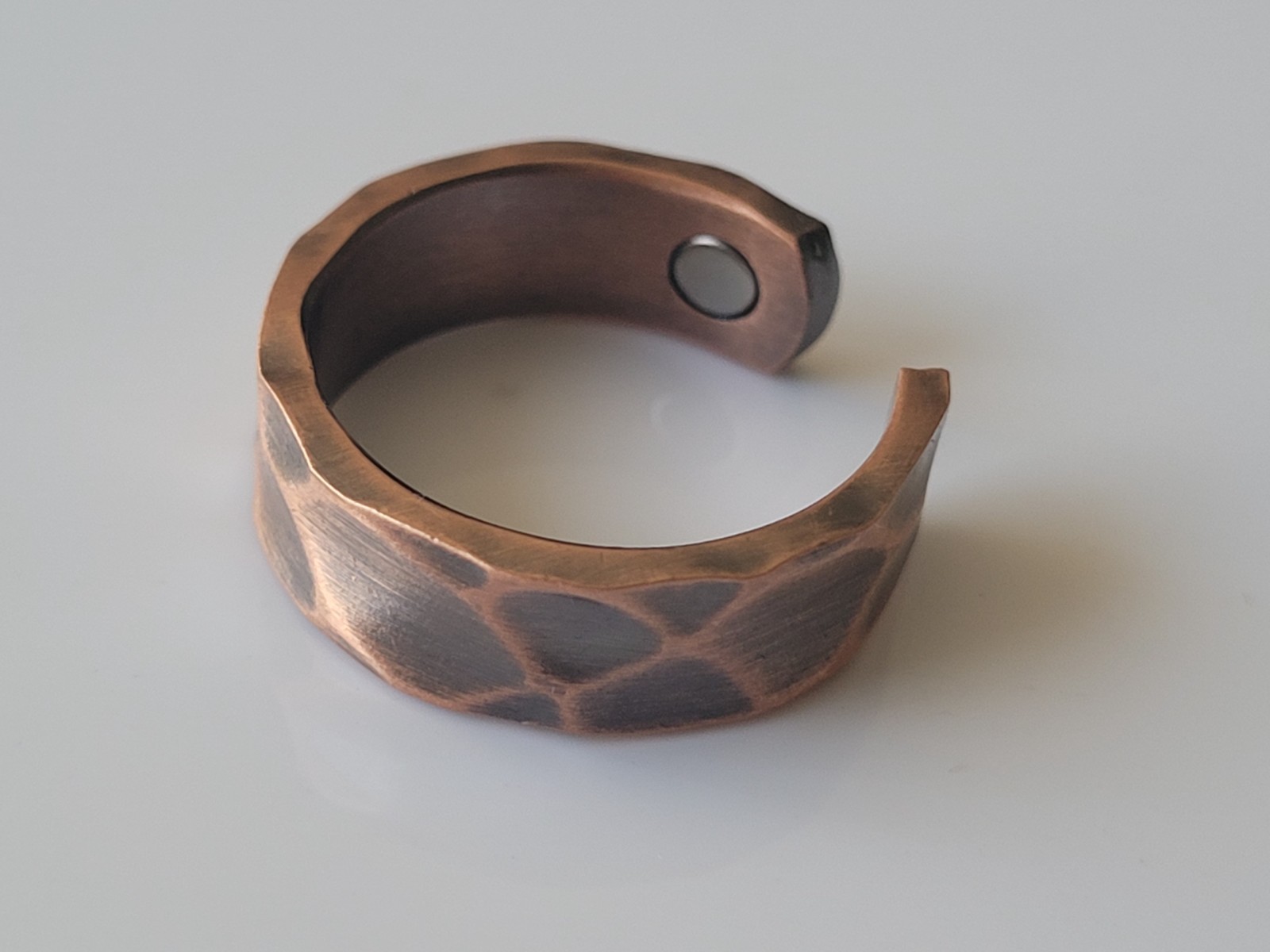 Pure Copper Magnetic Ring - Solid Copper Arthritis Adjustable Ring Hammered