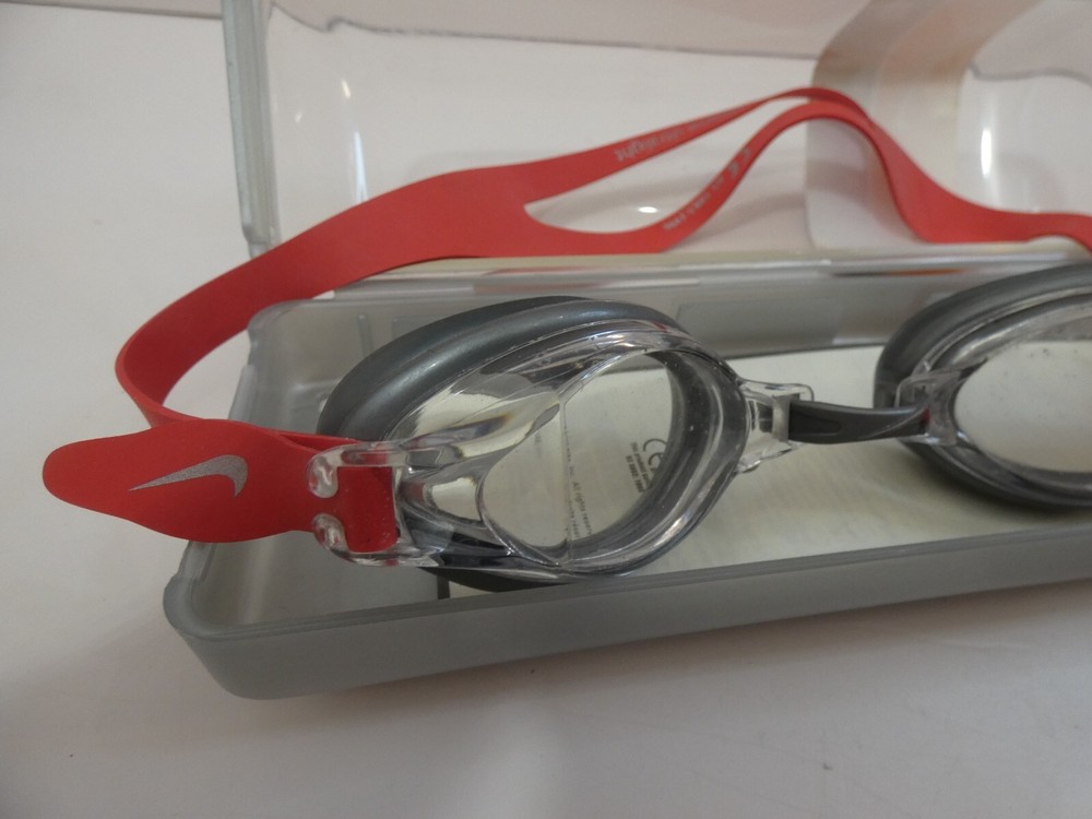 Nike Training Chrome Red Swimming Goggles Adjustable 2007