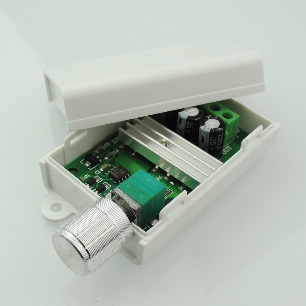 6V-28V 3A Max PWM DC Motor Speed Controller Switch Function with White Shell UG