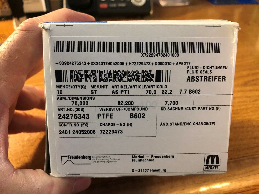Freudenberg 70mm buffer seal 24275343