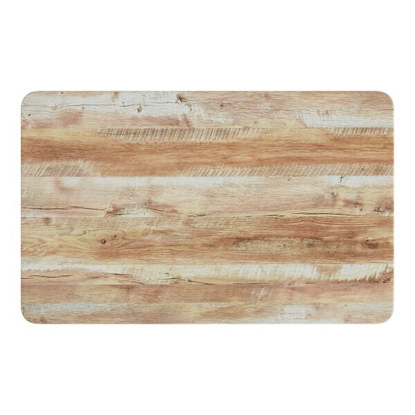 30" x 48" Rectangular Restaurant Table Top with Barnwood Laminate Top Finish