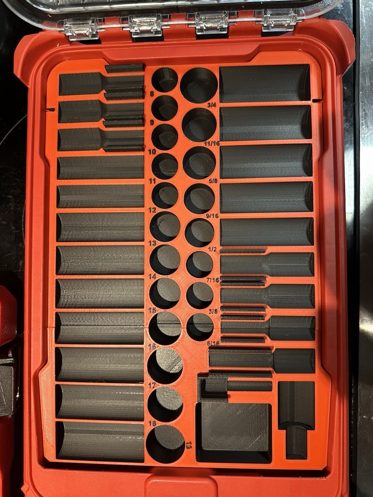 Milwaukee 3/8 inch 43 pc Impact Socket Packout Tray (Insert Tray only)