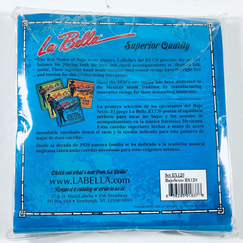 La Bella Bajo Sexto String Set BX-120