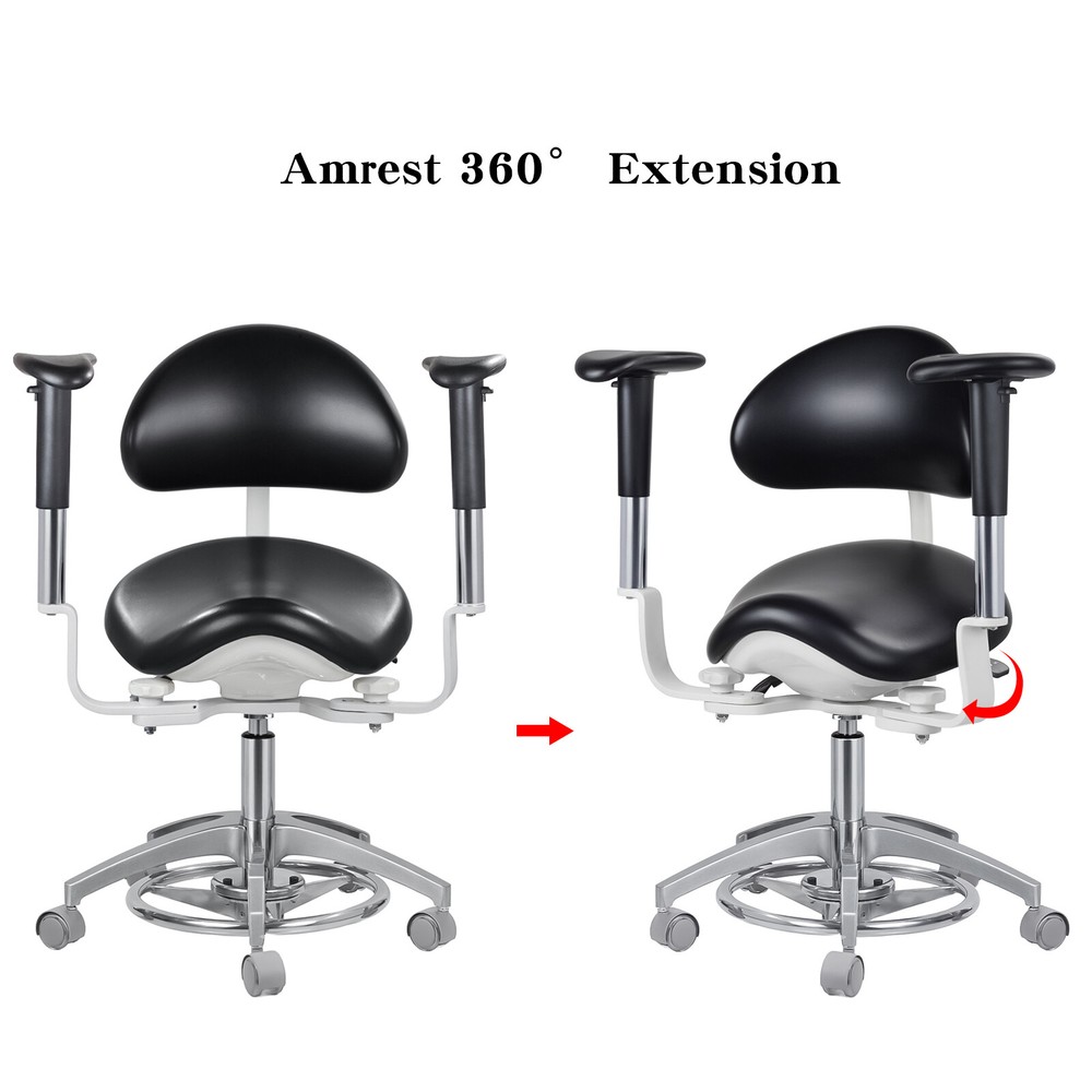 PU Leather Microscope Surgery Saddle Chair Adjustable Dynamic Seating Chair
