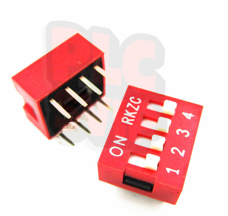20Pcs Slide Type Switch Module 2.54mm 4-Bit 4 Position Way DIP Red Pitch
