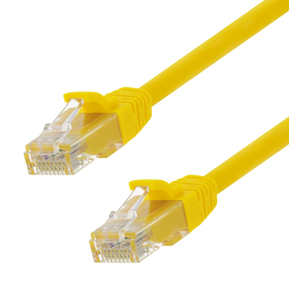 Ethernet Patch Cable CAT6A, UTP, 24AWG, 1 Ft, 10 pack, Yellow