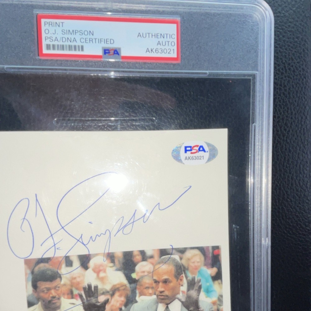 O.J. Simpson Original Autographed Print PSA Authenticated