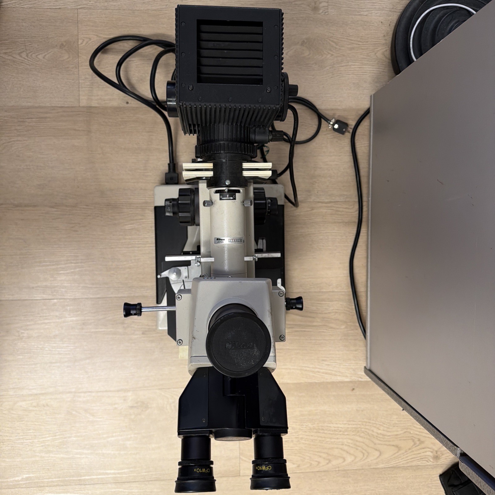 Nikon Optiphot Microscope w/ 2 objective lenses