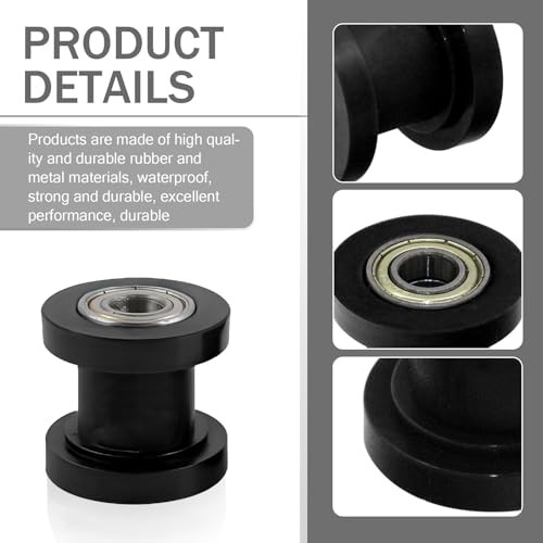 8mm 10mm Chain Roller Tensioner Guide, Chain Puller Tensioner 2 PCS Black
