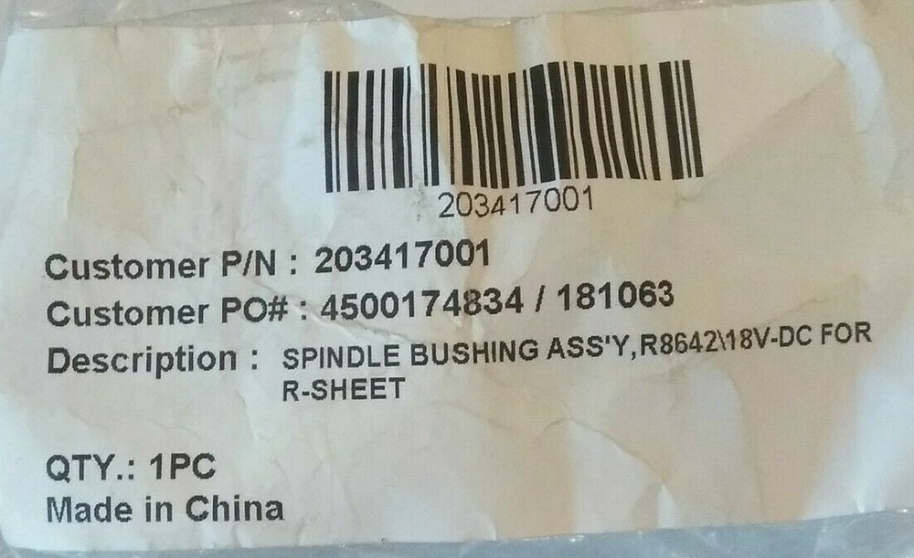 Ridgid Spindle Bushing Assembly 203417001 (j)