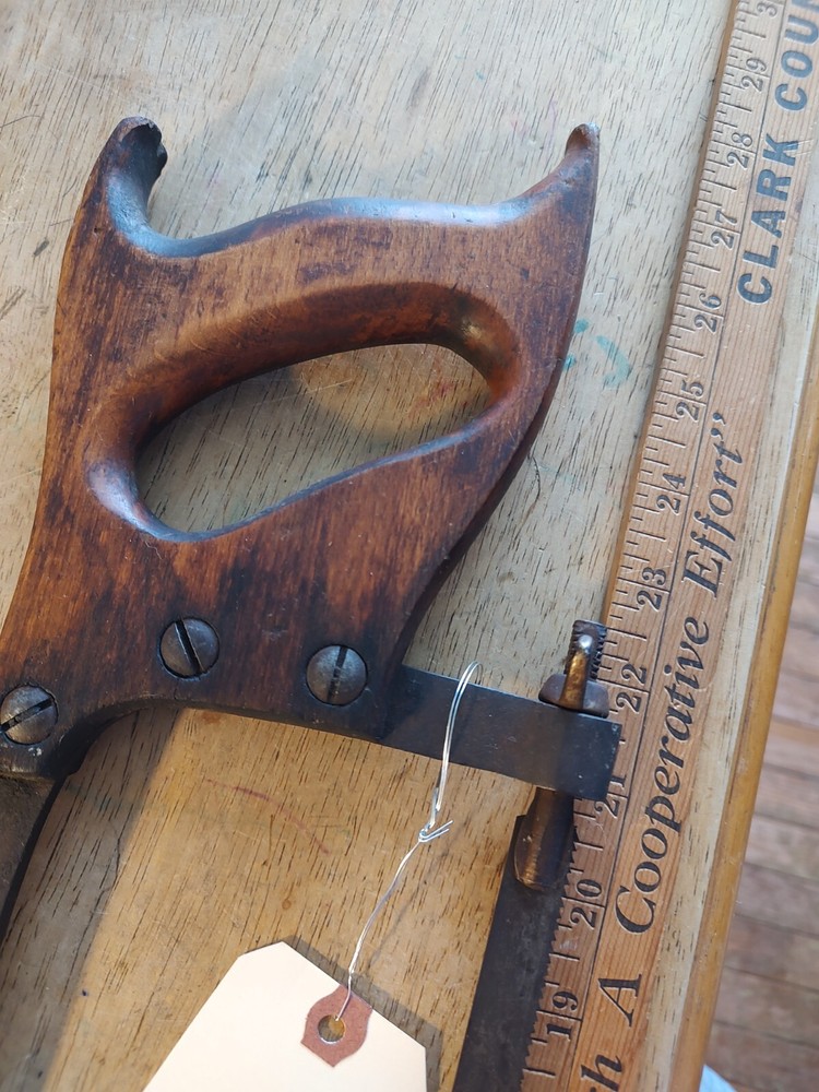 Vintage large hack saw by SHEFFIELD 19" blade