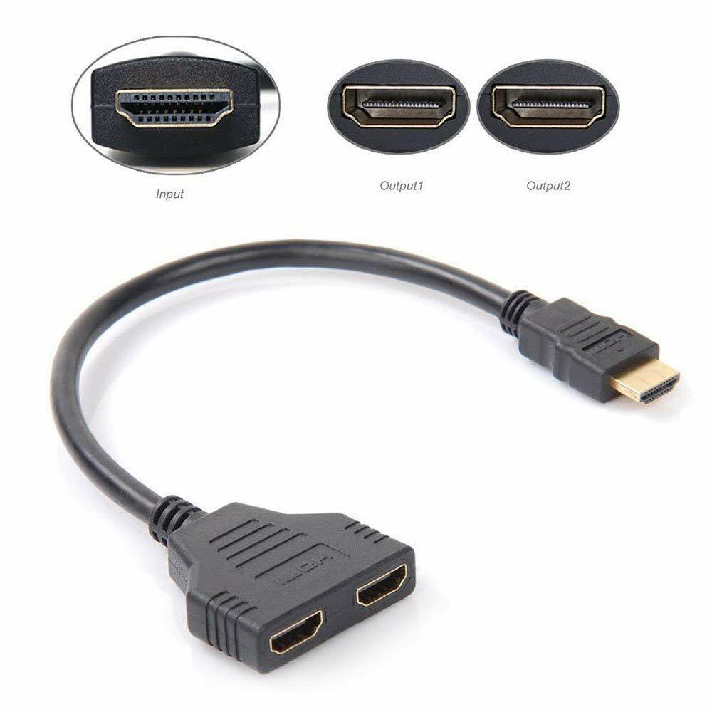 4K HDMI Cable Splitter Adapter 2.0 Converter 1 In 2 Out 1 Male to 2 Female lot