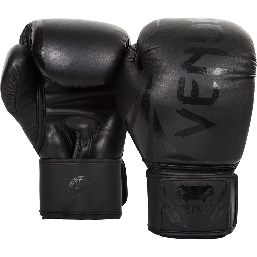 Venum Challenger 2.0 Hook and Loop Boxing Gloves - Black/Black