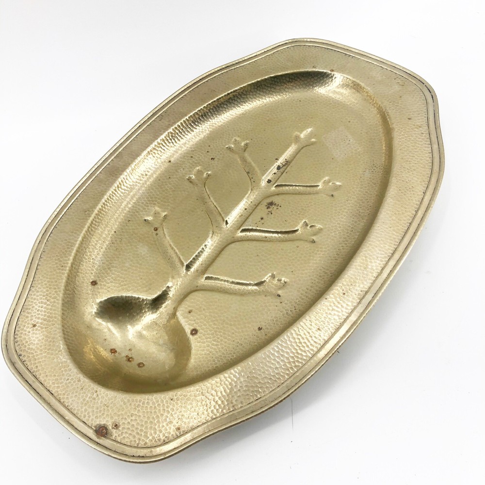 Vintage Farber Brothers Silvercraft Meat Serving Platter Footed w/ Well EPNS NY