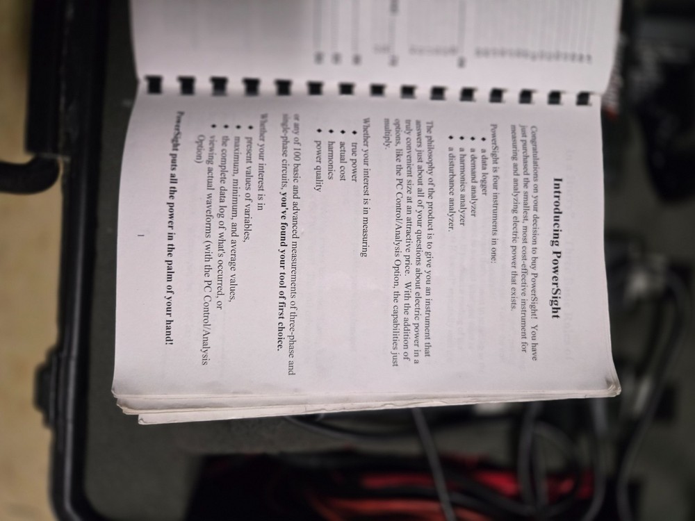 PS 3000 PowerSight Power Analyzer Kit with Case and Accessories !