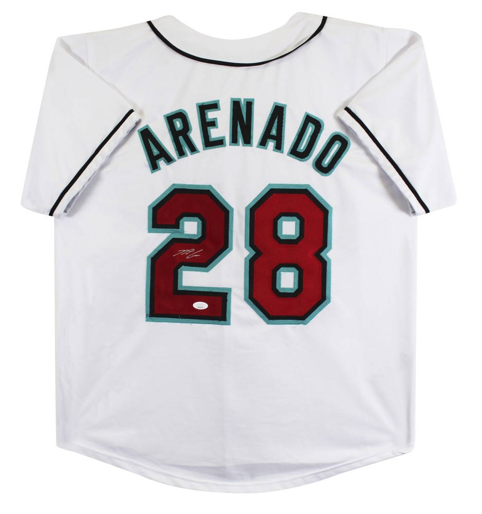 Nolan Arenado Authentic Signed White Pro Style Jersey Autographed JSA 2