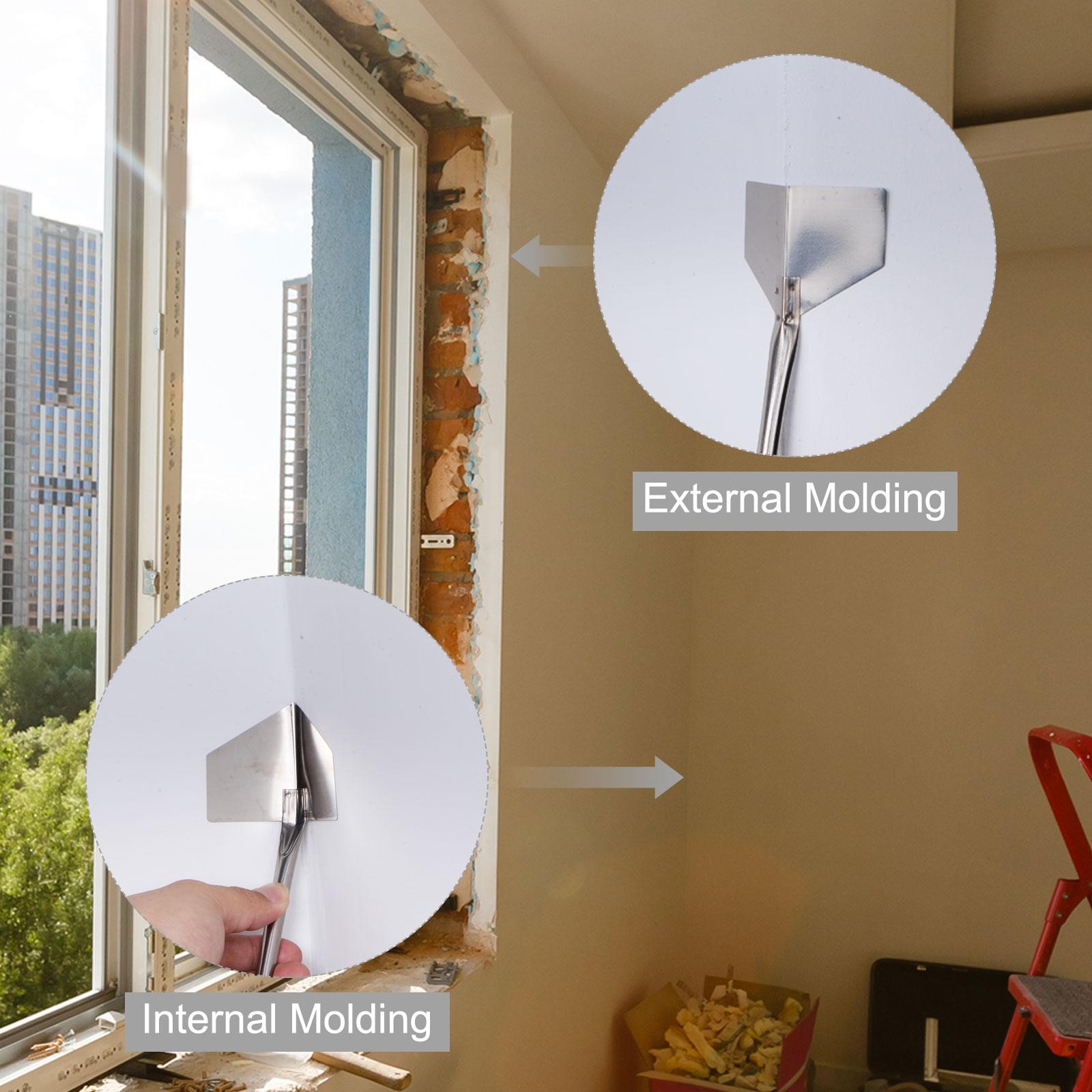 4pcs Inside and Corner Trowels 2.7 Inch Stainless Steel Drywall Corner Shaping