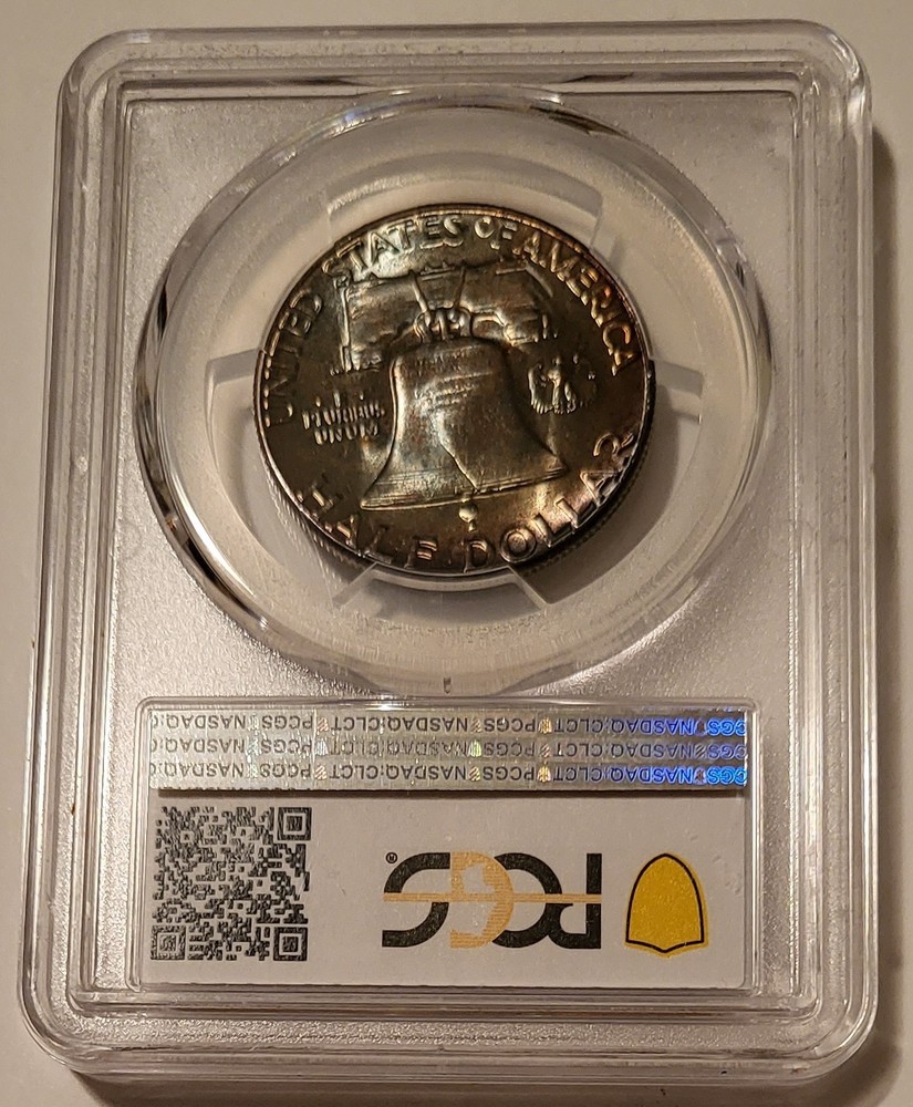 1958 Franklin Half Dollar MS66 PCGS Nicely Toned