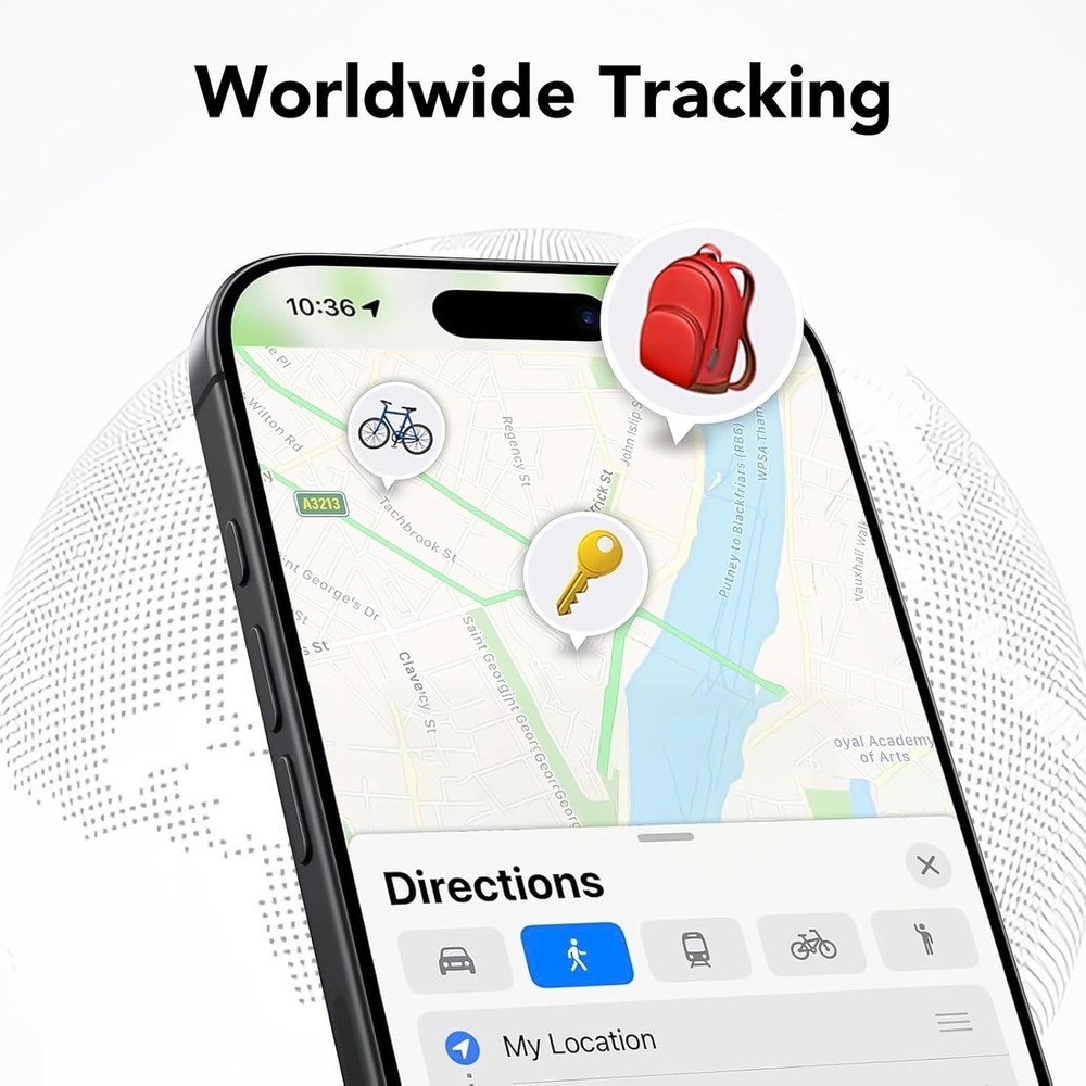 4PCS Bluetooth Tracker Tags for iOS Find My App Keys Luggage Backpack