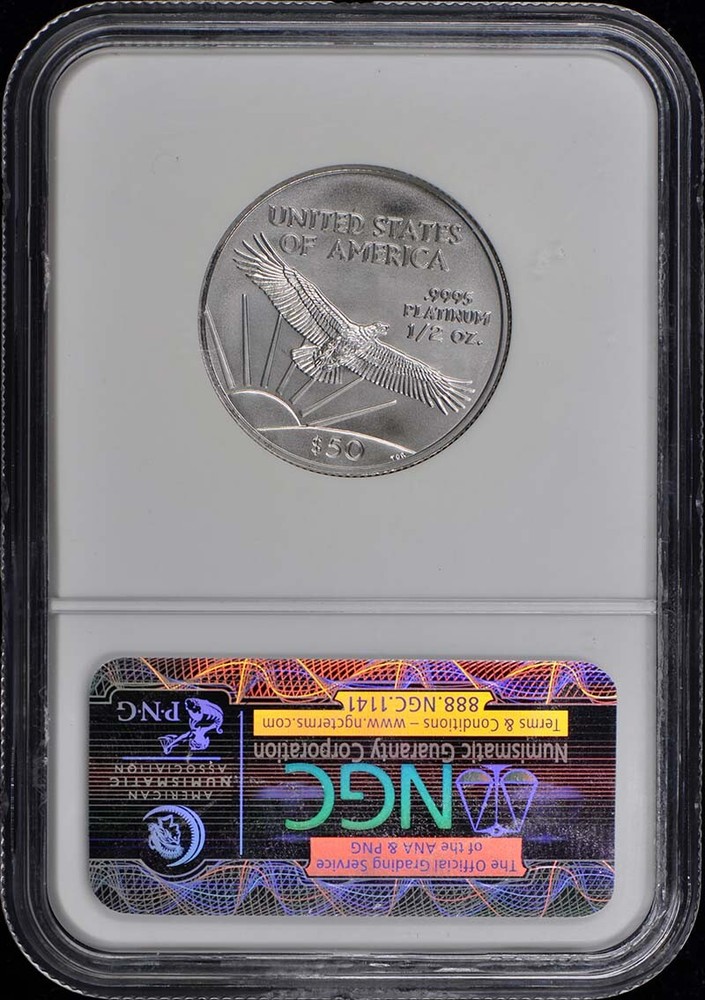 2008 EAGLE P$50 NGC MS70