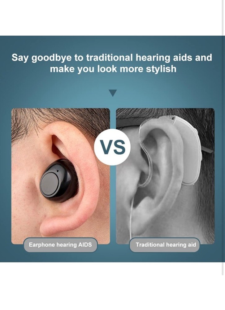 Pair Rechargeable Hearing Amplifier ITE with Charging Box