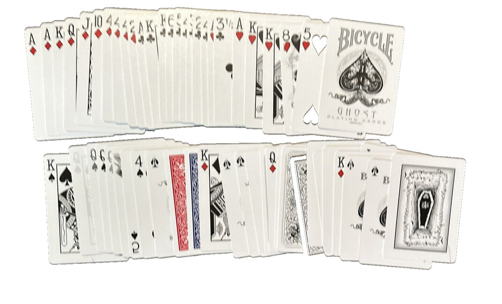 2pc 3SPADE GAFF DECK & WHITE GHOST Bicycle Ellusionist Playing Cards Magic Trick