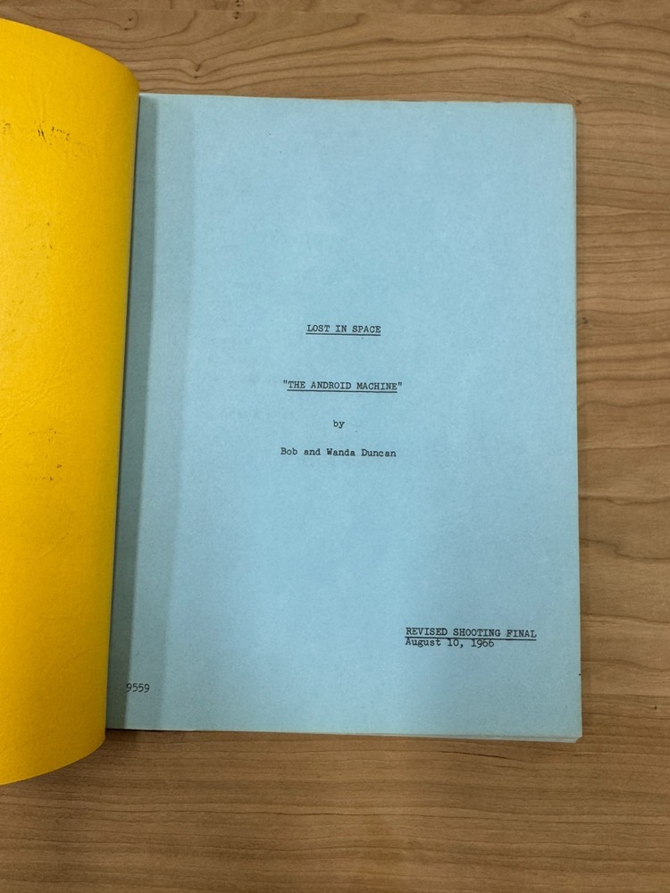 1966 Lost in Space "The Android Machine" Sci Fi TV Irwin Allen Production Script