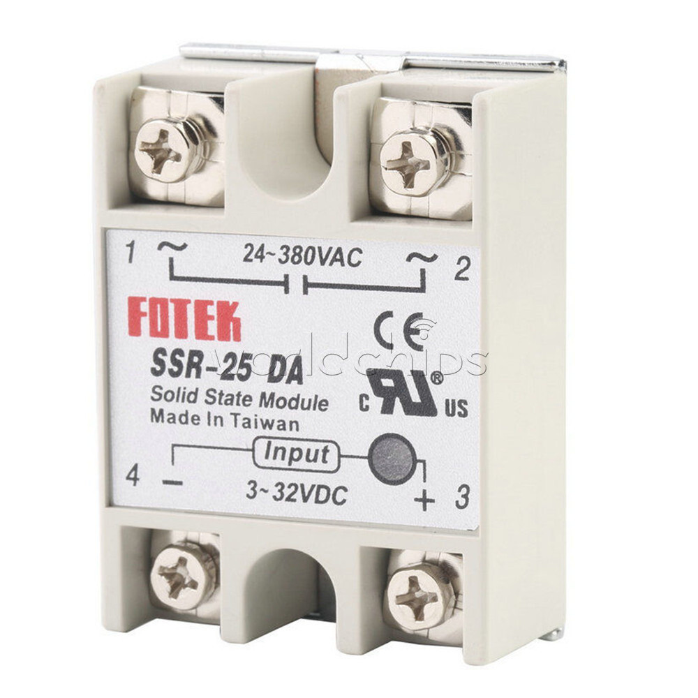 1-10PCS SSR-25DA Solid State Relay Module 25A DC3-32V Input AC24-380V Output New