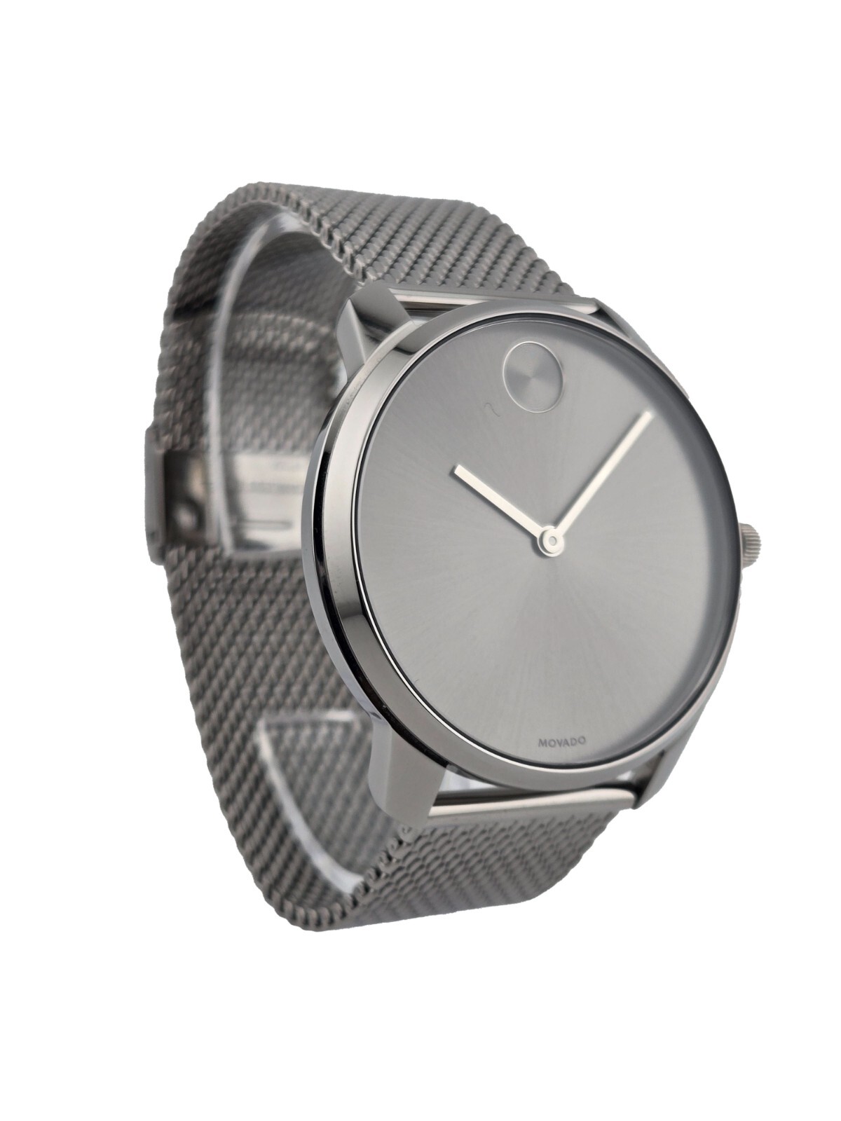 Movado Bold 3600599 Men's Swiss Gray Tone Mesh Band Watch - Retail Price $795