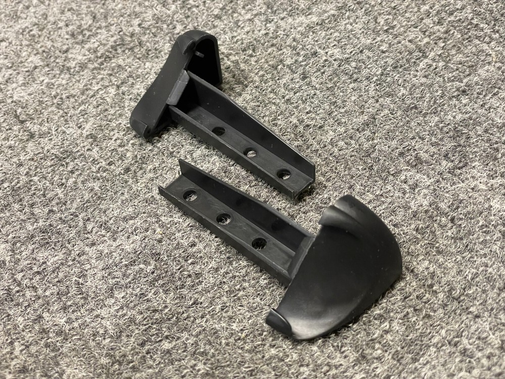 BLACK Vidmar Drawer Pull End Cap Caps Endcaps Stanley Left Right Plastic Pair