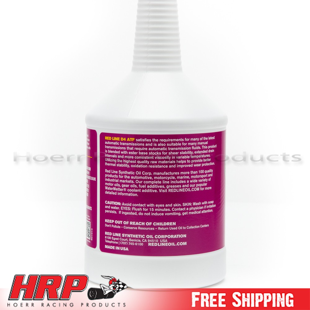 Red Line D4 Automatic Transmission Fluid ATF (1 Quart) RED-30504