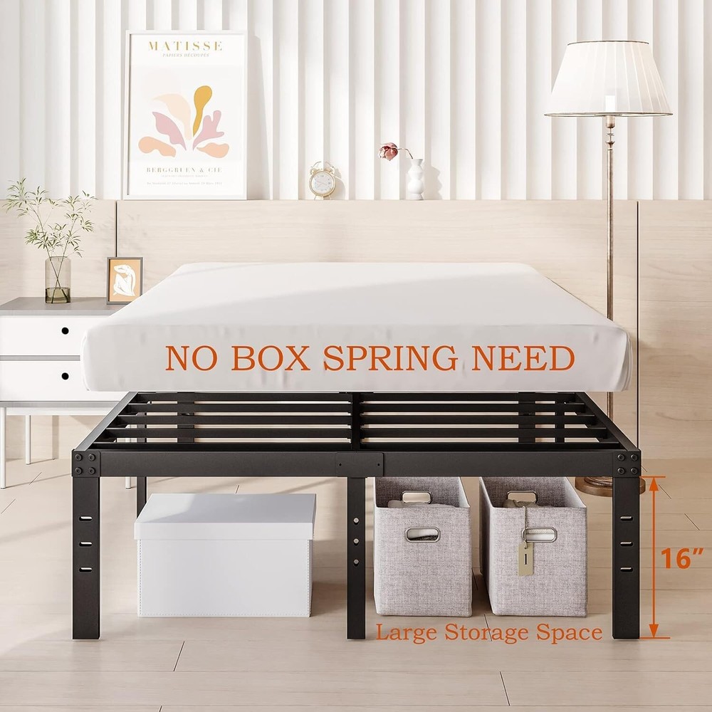Queen Bed Frame with Under Bed Storage: Stylish & Stable Sleep Support