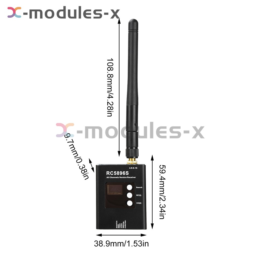 DC6-40V RC5896S Receiver 5.8GHz Video Receiver Transmitter With Antenna