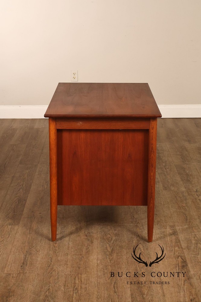 Arne Vodder Attributed Danish Modern Teak Drop Leaf Desk