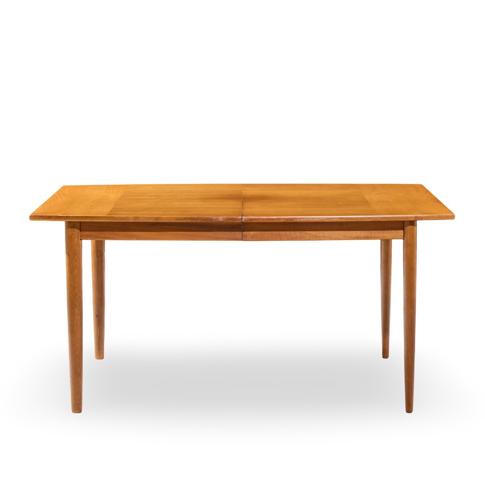 Barney Flagg for Drexel Parallel Walnut Expanding Dining Table with 2 Leaves