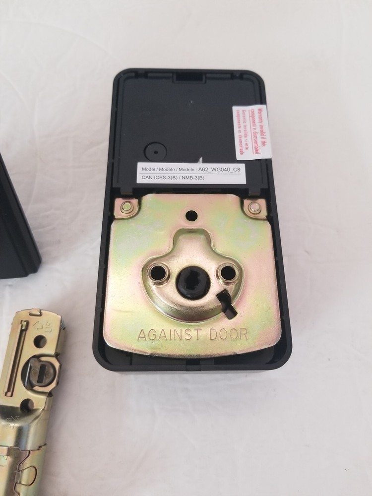 Square Matte Black Compact Touch Electronic Single Cylinder Deadbolt