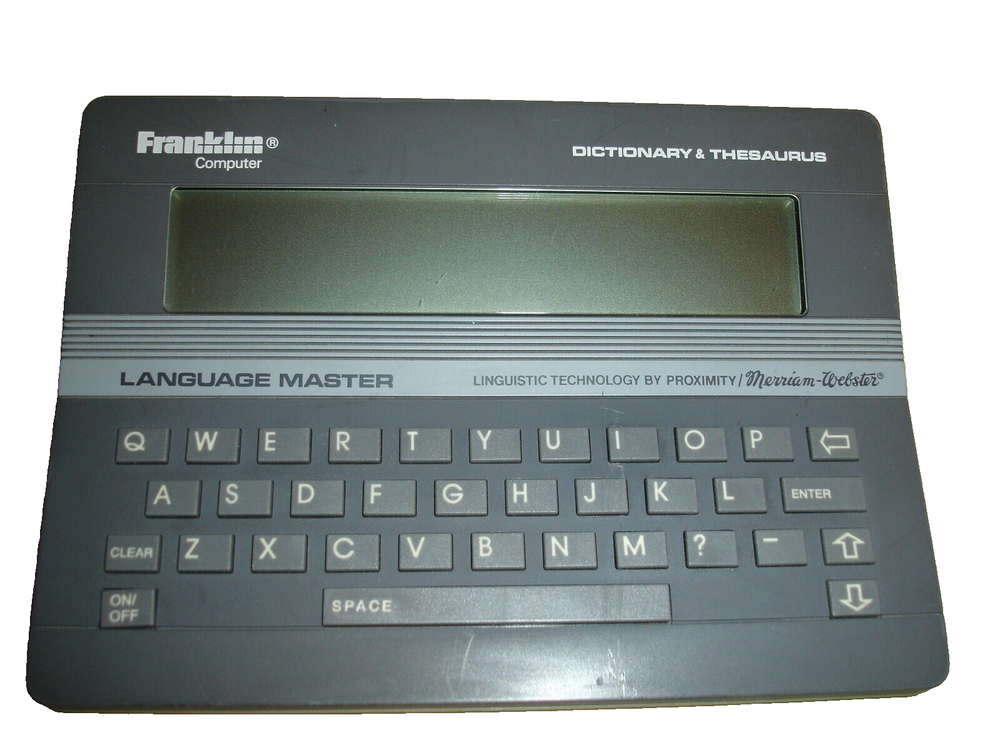 Franklin Language Master LM-2000 Dictionary Thesaurus w/ Manual 1987 EUC Tested