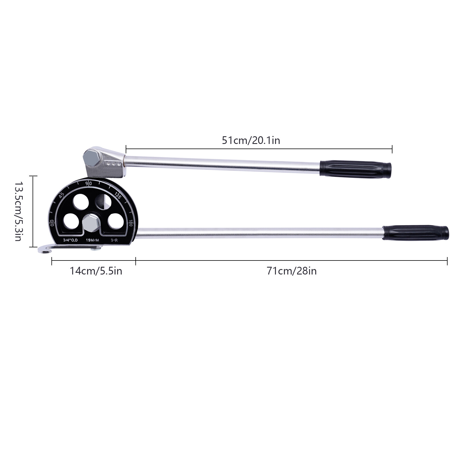 Manual Copper Pipe Bender HVAC Refrigeration Ratcheting Tube Bender 19mm/3/4inch