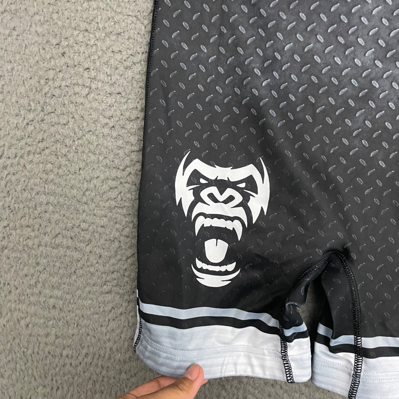 Silverback Match Worn Wrestling Singlet Mens XS Black Team USA Spandex Sports