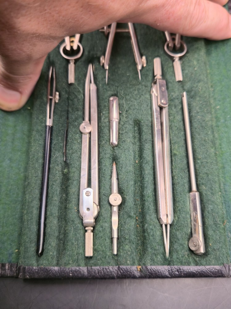 German Drafting Kit 205 With Case Vintage