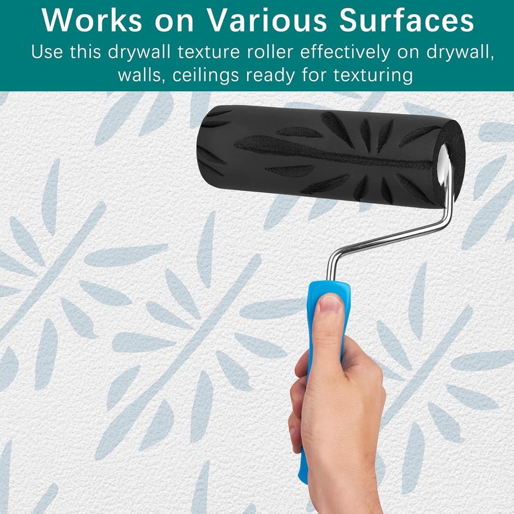 9 Inch Crow's Foot Pattern Texture Roller for Create Unique and Decorative Ce...