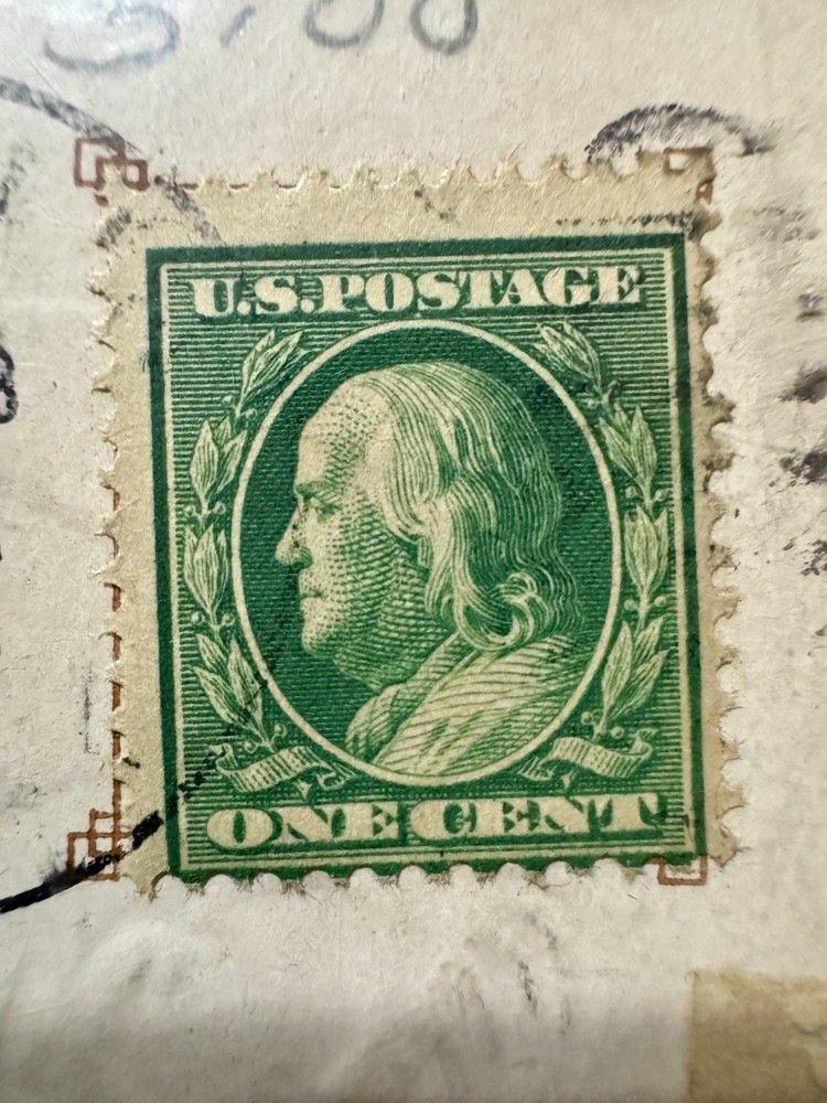 Postage Stamp Benjamin Franklin One Cent Stamp 1909 Green