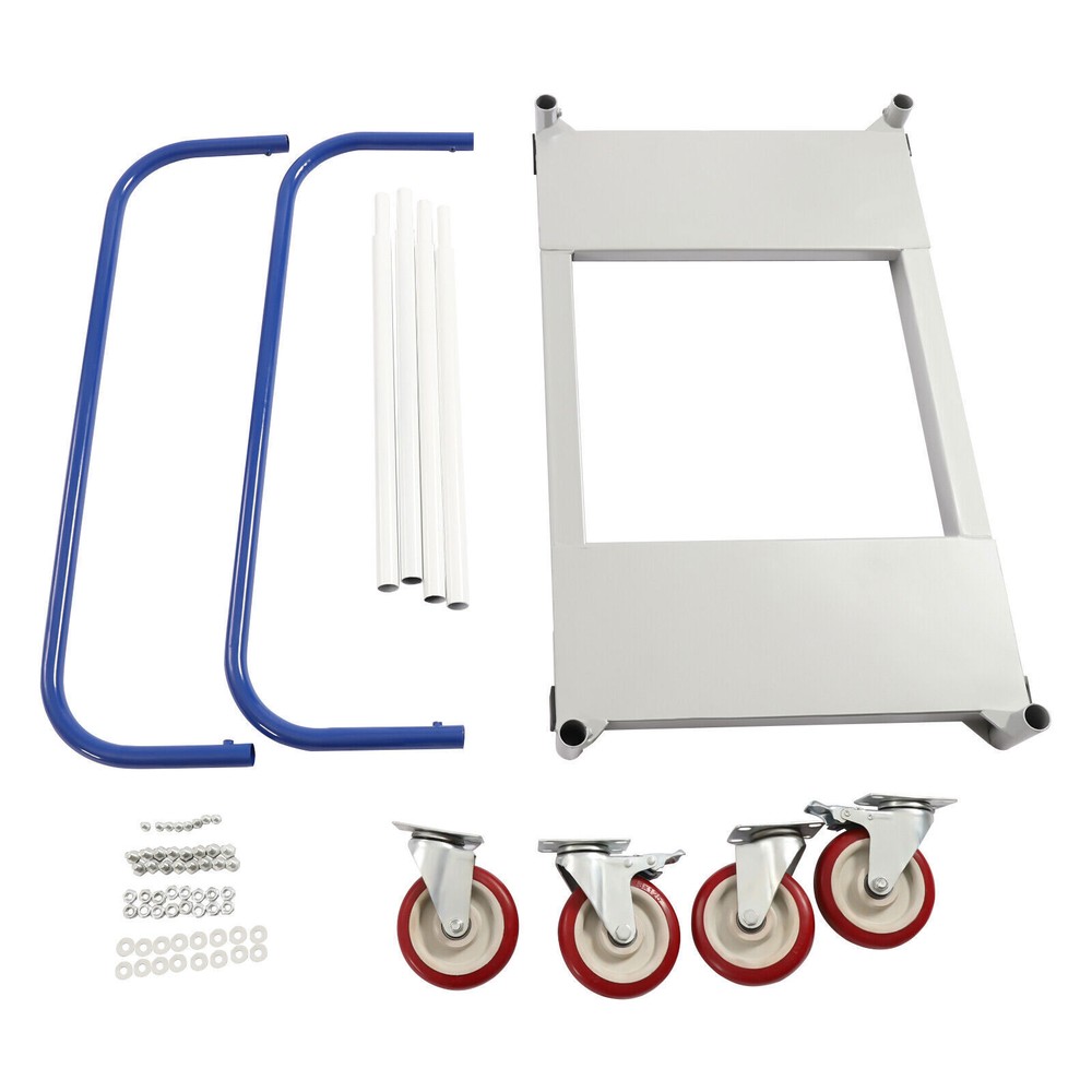1500 lbs Professional Panel Cart Dolly Rectangular Low Noise with 5inch Casters