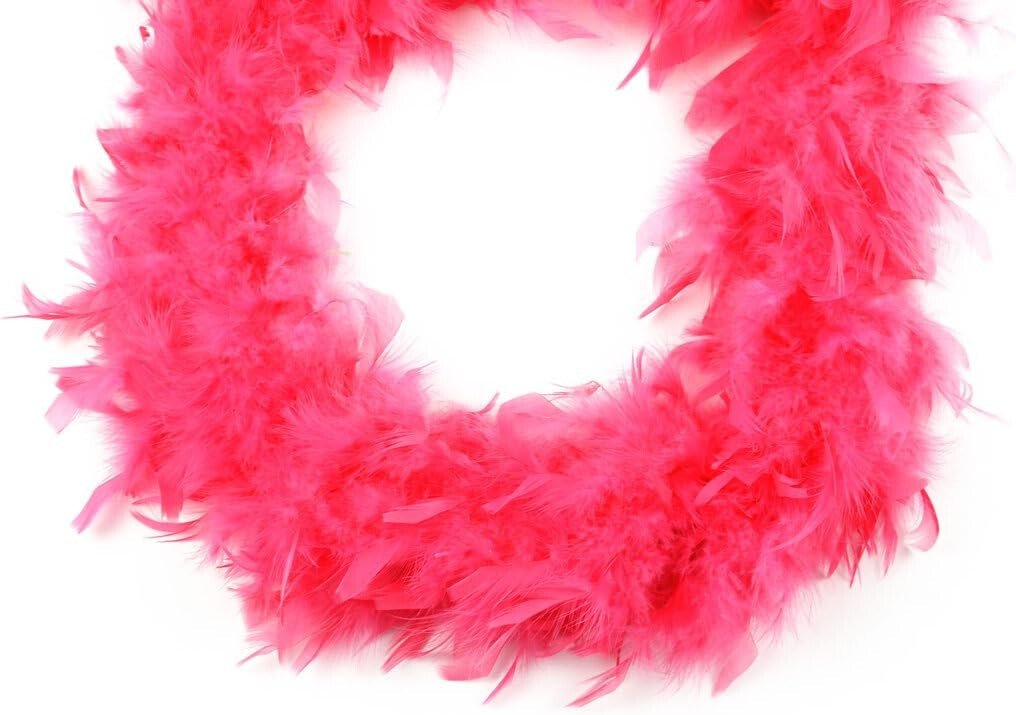 Flamingo Pink 70 gm 72 in 6 Ft Chandelle Feather Boa
