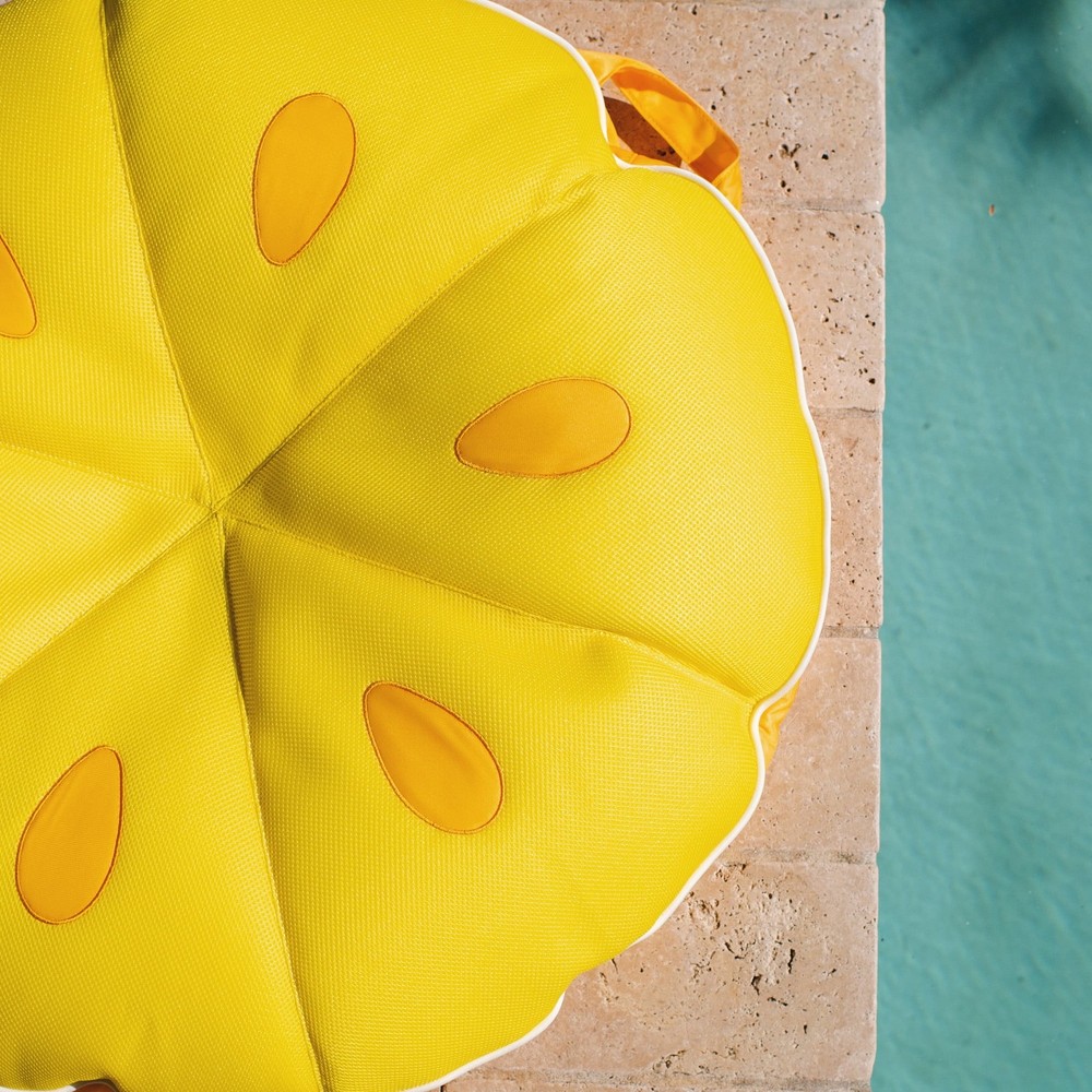 Fruit Slice Small No Inflation Needed Pool Float, Lemon Mesh, 4 feet Big