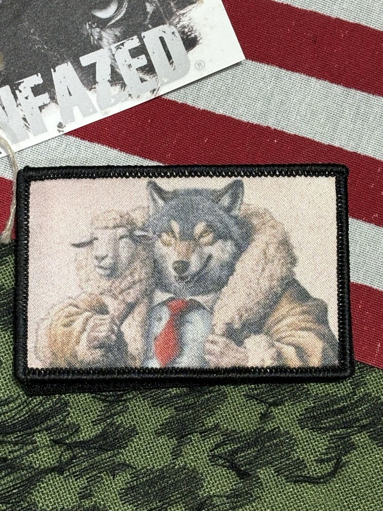 Wolf In Sheep’s Clothing Tactical Hook And Loop Patch High Quality 2x3”