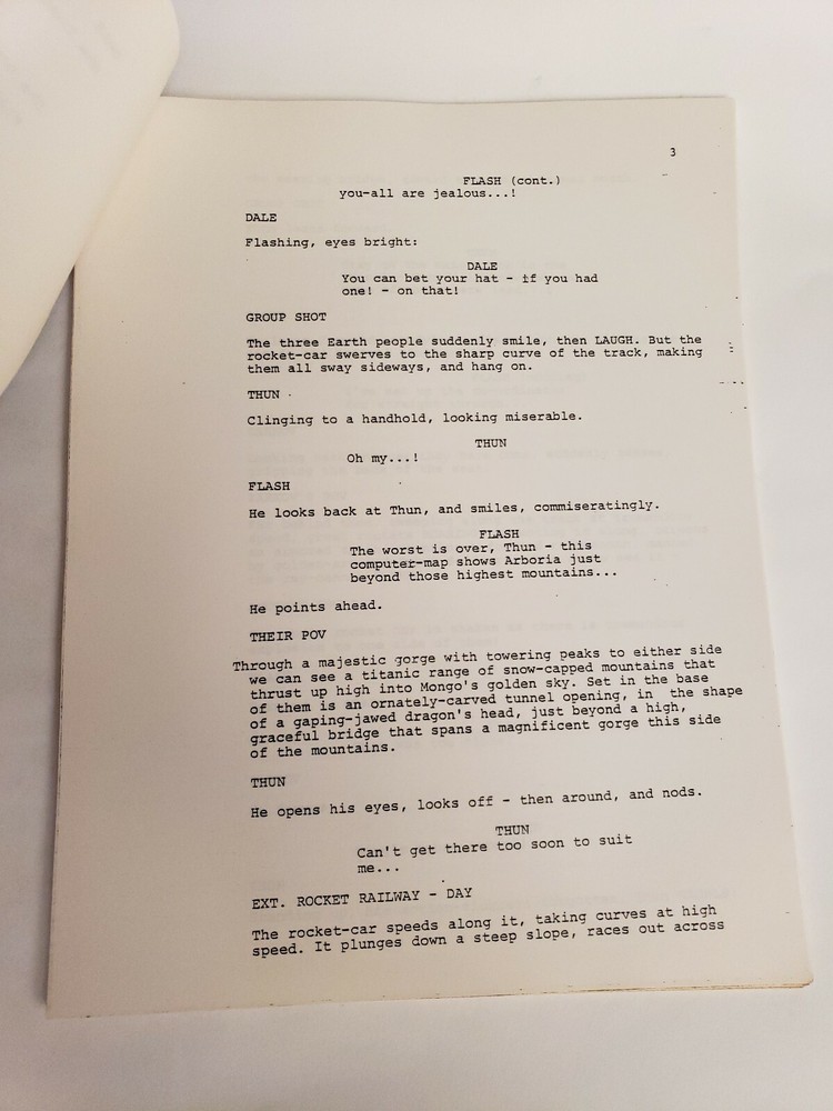 FLASH GORDON / Samuel A. Peeples 1979 TV Script, "Chapter Ten: Blue Magic"