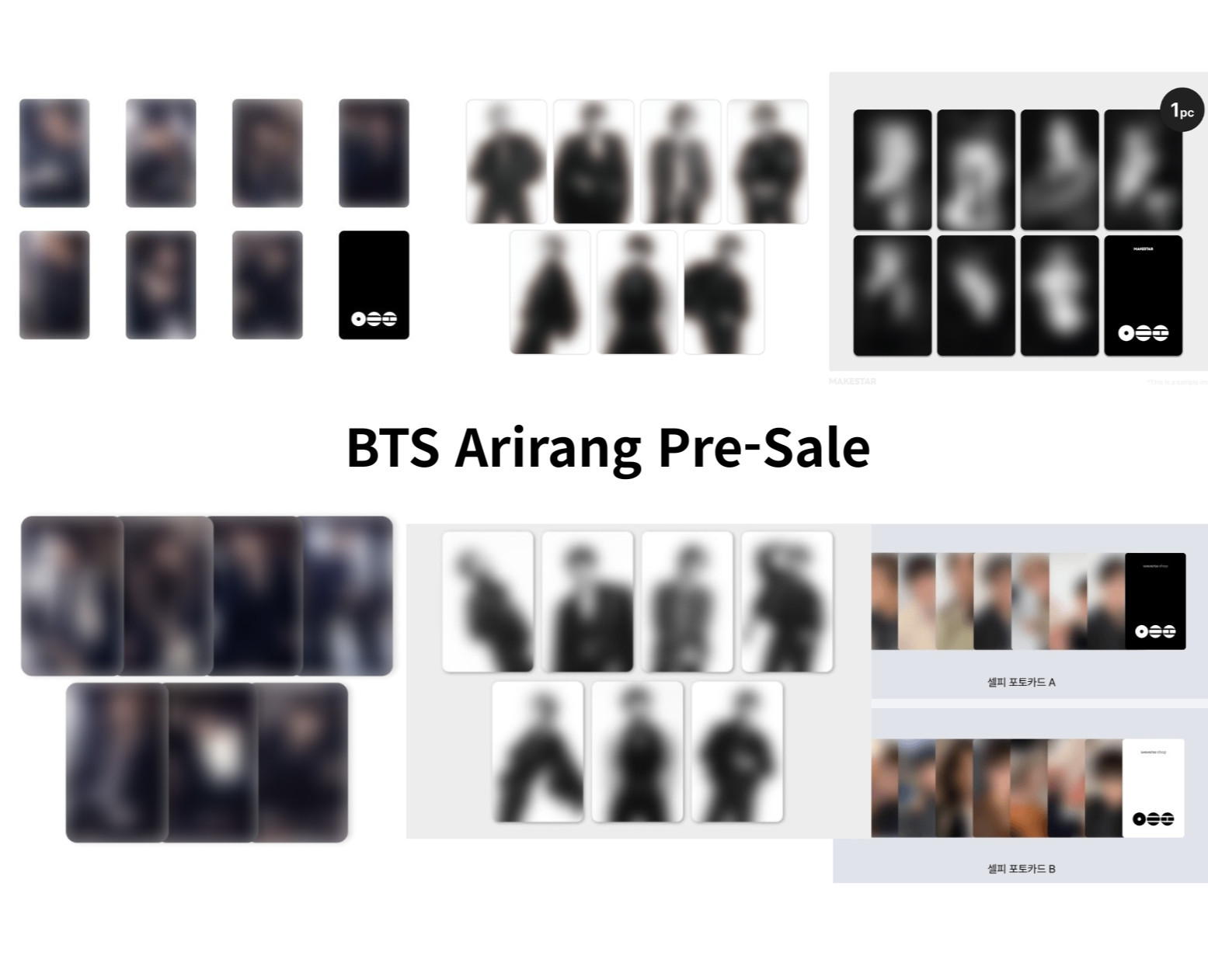 [PreSale] BTS 5th Album ARIRANG POB Photocard Aladin Ktown4U Makestar Soundwave