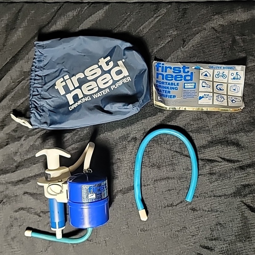 First Need Deluxe Portable Drinking Water Purifier Filter Camping Backpacking
